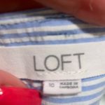 Loft Ann Taylor Blue and White Striped Shorts Photo 2