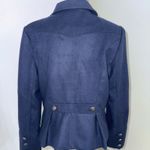EXPRESS  Navy Jacket Women’s Large Zip Front High Collar Lined Coat Photo 2