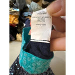 J Crew Navy Blue Sequin Tank Top Teal Trim Racerback Women's Small Photo 3