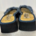 Kathy Ireland  Y2K Platform Sandals 6 Frayed Denim Flip Flops Chunky 2000s Retro Photo 5