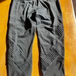 Athleta Large Black Mesh Patterned Leggings Photo 0