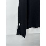 27 Miles 100% Cashmere Sweater Women Small Black Faux Pearl Wide Flare Cuff Photo 5
