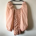 Oh Polly  Feeling Good Dress Ruched Mini Puff Sleeves BodyCon size 6 UB Photo 4