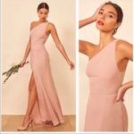 Reformation  Evelyn One Shoulder Long Blush Pink Maxi Dress with Front Slit | 2 Photo 2