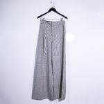 ZARA Woman Mid Rise Wide Leg Micro Houndstooth Check Print Trouser Pants Small Photo 0