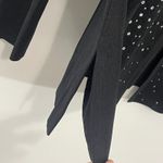 Misook Black Rhinestone Butterfly Closure Long Sleeve Cardigan Sweater Size S Photo 6