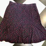 Talbots Pleated Mini Skirt School GirlNavy Blue & Red Cherry Heart Academia sz12 Photo 2