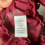 Gilner Farrar Dell Chiffon Blouse Ruby Burgundy Maroon Size Small Purple Photo 9