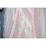 Crystal Kobe Size L Boho Waterfall Open Front Sweater Cardigan Pastels Lace Back Tan Size L Photo 4