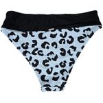 DKNY Womens High-Waist Leopard Printed Swim Bottom Separates in Blue L NWT Photo 1