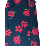Vintage 90's Jouly Moody Floral Midi Wrap Skirt Black Red Romantic Whimsy Goth L Size L Photo 0