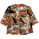 J.Crew Coppelle Paisley San Telmo Swing Blazer Jacket Women's Sz 6 Orange Brown Photo 1