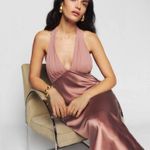 Reformation silk midi halter dress Photo 4