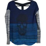 Metal Mulisha Skull Open Back Knit Sweater Size Medium Photo 0