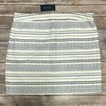 Tommy Hilfiger Ivory Navy Blue Abstract Stripe Woven Mini Pencil Skirt NWT 14 Photo 0
