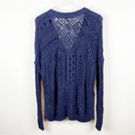 Anthropologie Pilcro Open Stitch Single Button Cardigan XS Blue Photo 2