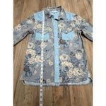 Love the Label by Anthropologie Floral Western Snap Button Shirt Blue Gray S Photo 7