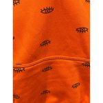 Adika Orange All Over Eye Print Hoodie Text Graphic Sweatshirt Size S Photo 8