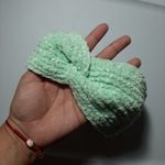 New Knitted Twisted Headband Ear Warmer Green Mint Chenille Handmade Handcrafted Photo 13