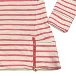 Sail To Sable Tuckernuck Pink White striped cowl Sweatshirt Goldtone Zipper top Photo 3
