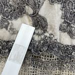 Soft Surroundings  Midi Skirt Womens PXS Grey White Crochet Floral Artsy‎ flawed Photo 5