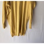 Dreamers  Womens BASIC Yellow Hi-Low V-NECK Long Sleeve Front Seam SWEATER Sz M/L Photo 9
