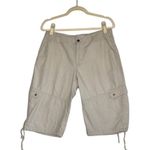 Columbia  Cargo Shorts W's Sz 8 Oatmeal Lightweight Knee Outdoor Travel Resort Photo 1