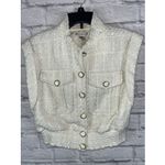 Christian LaCroix Crème Lined Boucle Tweed Cropped Preppy Vest Size XS Photo 1