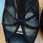 Ted Baker Taminaa Black Mesh open toe leather detailing high Heel pumps, size 7 Photo 7