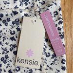 Kensie Kenzie Performance Pocket Leggings Vanilla Washed Floral Cream Stretch Pockets Photo 1