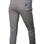 Les Copains Women’s Size 40 4 Gray Black Pinstriped Cigarette Trousers Pants Photo 4