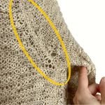 Roz & Ali Oatmeal Tan Chunky Knit Open Front Cardigan Sweater Photo 13