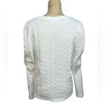 New One Eleven North All White Knit Long Puff Sleeved Light Weight Women size S Photo 7