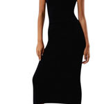 We Wore What Bodycon Midi Dress Strapless Black Sweater Knit Size Small New NWT Photo 0