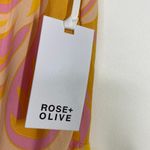 Rose + Olive Women Midi Skirt Tiered Boho Stretch Pull Retro Festival Hippie NWT Photo 4