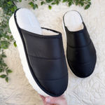 Anthropologie Maeve Puffy Platform Black Slippers Sz L Photo 0