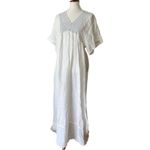Maxi Dress Long White Linen Sunday Saint Tropez Italy Luxury Resort Cruise $425 Size undefined Photo 3
