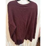 Loft  Women's‎ XL Burgundy Crew Neck Long Sleeve Knit Sweater Casual Pullover Photo 4