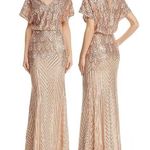 Betsy and Adam  Sequinned V Neck best flapper Gown NEW Photo 0