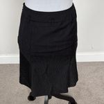 Loft  Charcoal Pinstripe A-Line Skirt Sz O Photo 4