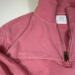 Ivory Ella  Pink Fleece Quarter Zip Pullover Women's Large Cozy Athleisure Photo 1