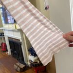 Three Dots Cream and White Stripped Cross Tie Wrap Long Sleeves Top Photo 4