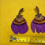 Federika Padula Double Feather Earrings Purple Photo 5