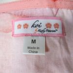 Koi by Kathy Peterson Pink Floral Cotton Top Cottagecore Scrub Style M Size M Photo 6