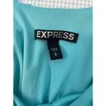EXPRESS Size Small Aqua Pleated Tank Style Blouse Career Layering Casual Photo 1