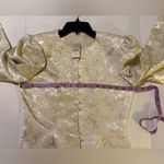 Gunne Sax  by Jessica McClintock Vtg Scott McClintock Button Ivory Satin Jacket Photo 6