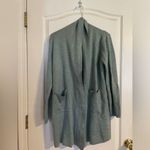 Pink Martini  Green Open Front Cardigan Cashmere Blend Pockets Size M Photo 1