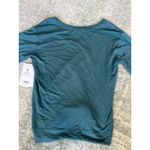 Athleta NWT Sunrise V Neck Sweatshirt pullover Long Sleeve Teal Size Small Photo 5