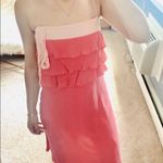 Theory  pink ruffle silk square neck dress Photo 1
