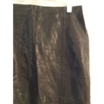 Free People  Mini Faux Leather Skirt Size 2 Lined Black Photo 2